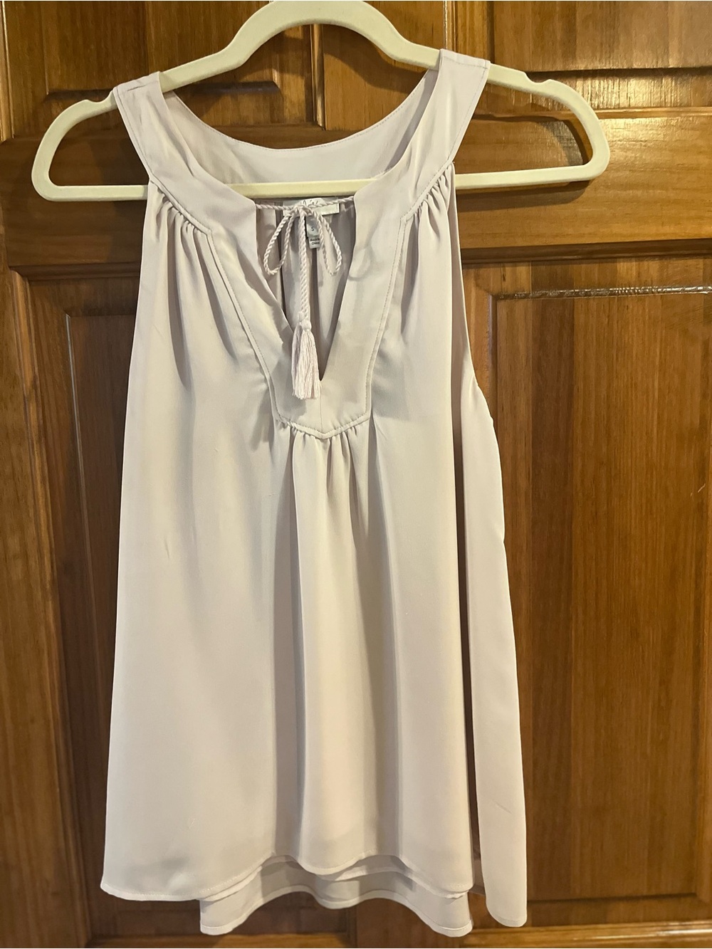 Joie Light shell pink Tassel-Neck Sleeveless Tank